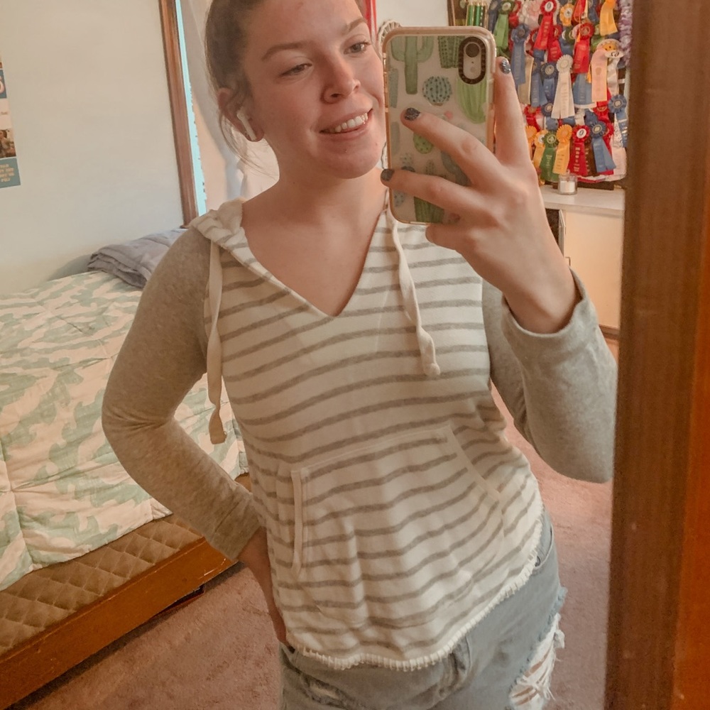 striped hoodie